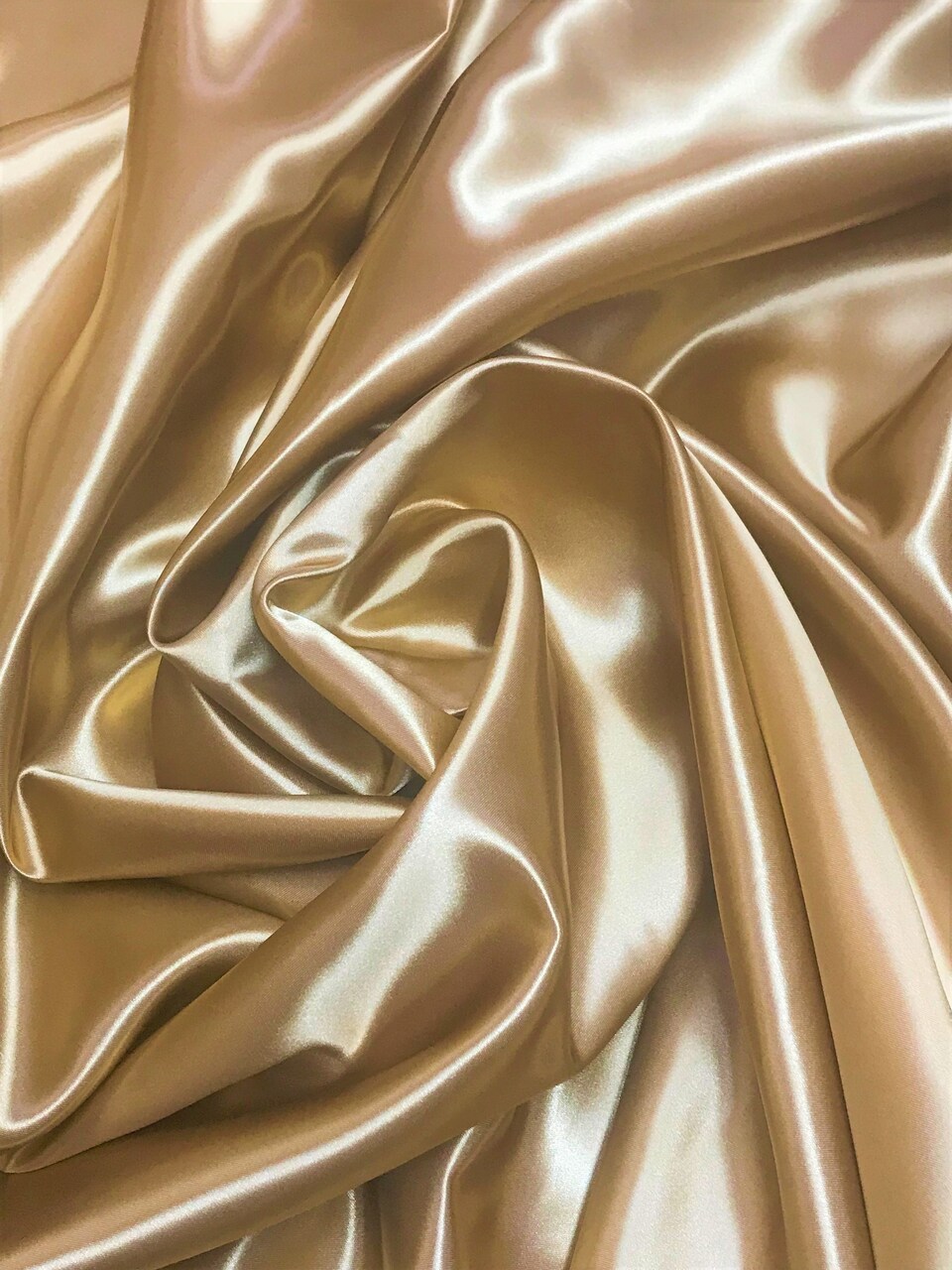 1 Yard Gold Bridal Satin Fabric 58/60 Inch Wide Lustrous Polyester for Dresses, Crafts & Home Decor